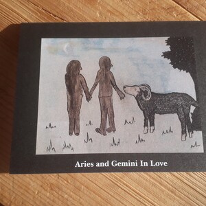 Aries and Gemini In Love Card/Aries Card/Aries/Gemini/Gemini Card/Romance Card/Love Card/Astrology/Astrology Card/Star Sign/Star Sign Card