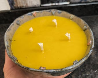 Kerzenschale gefüllt mit Bienenwachs "Herz"
