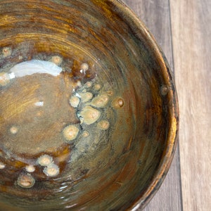1Qt Golden Glazed Stoneware Ceramic Food Safe Bowl