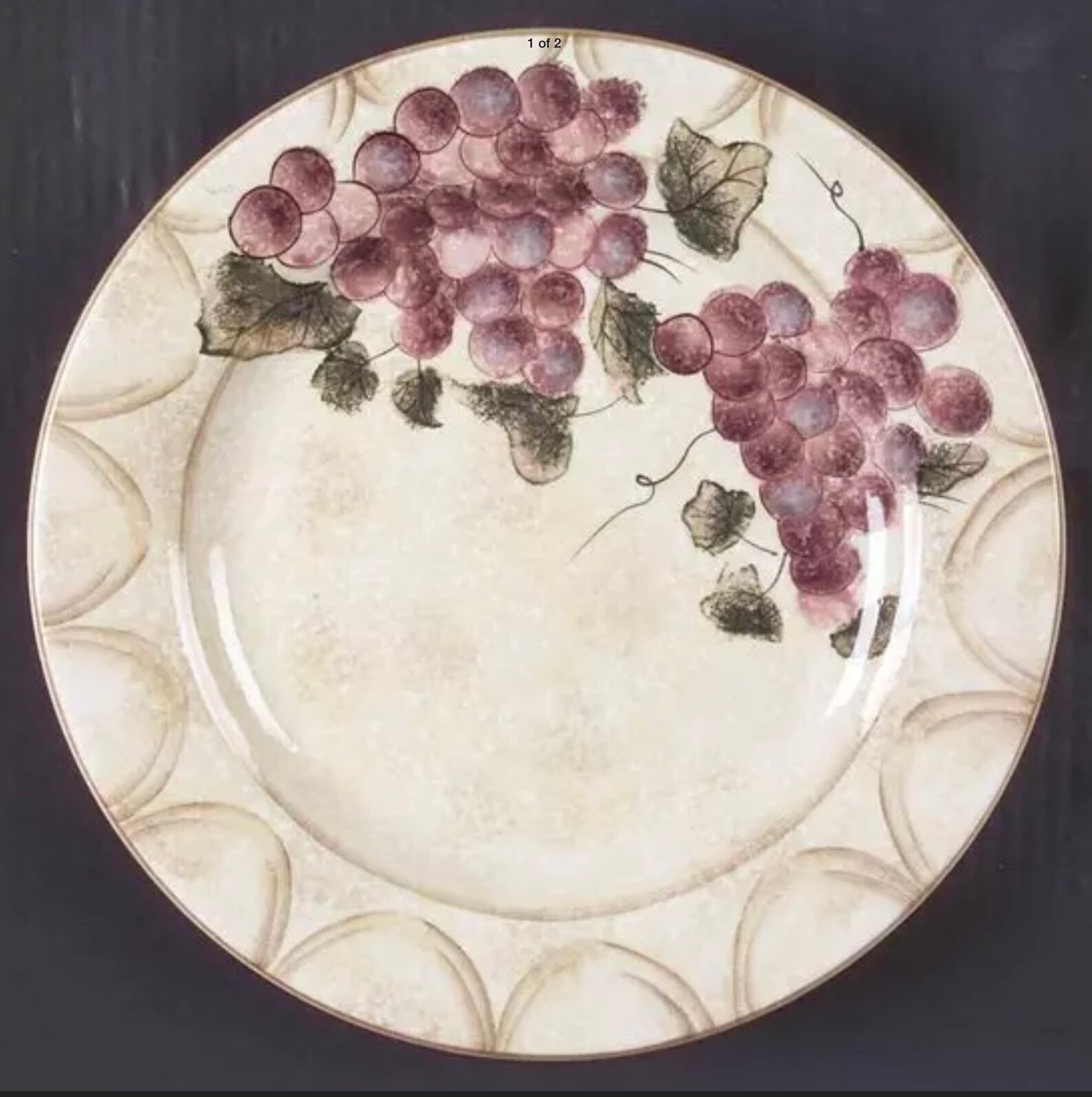 Vintage Oneida Grape plate set with matching mugs in Etsy