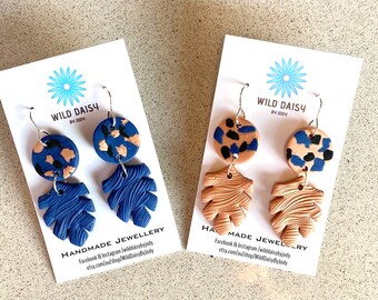 Hammered Metal Textured. Gold Polymer Clay Earring Silver Lightweight and Hypoallergenic Copper Minimalist Stud