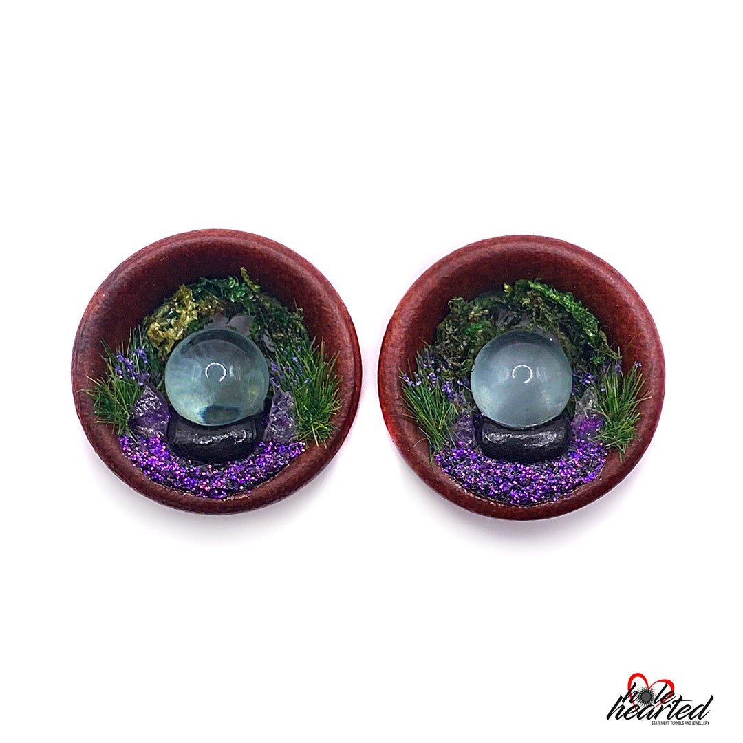 thumbnail image 2 of Natural Wood & Bamboo Double Flared Ear Tunnels/Plugs - Gauge Size 8mm (0g) To 20mm (3/4") 2 of 9