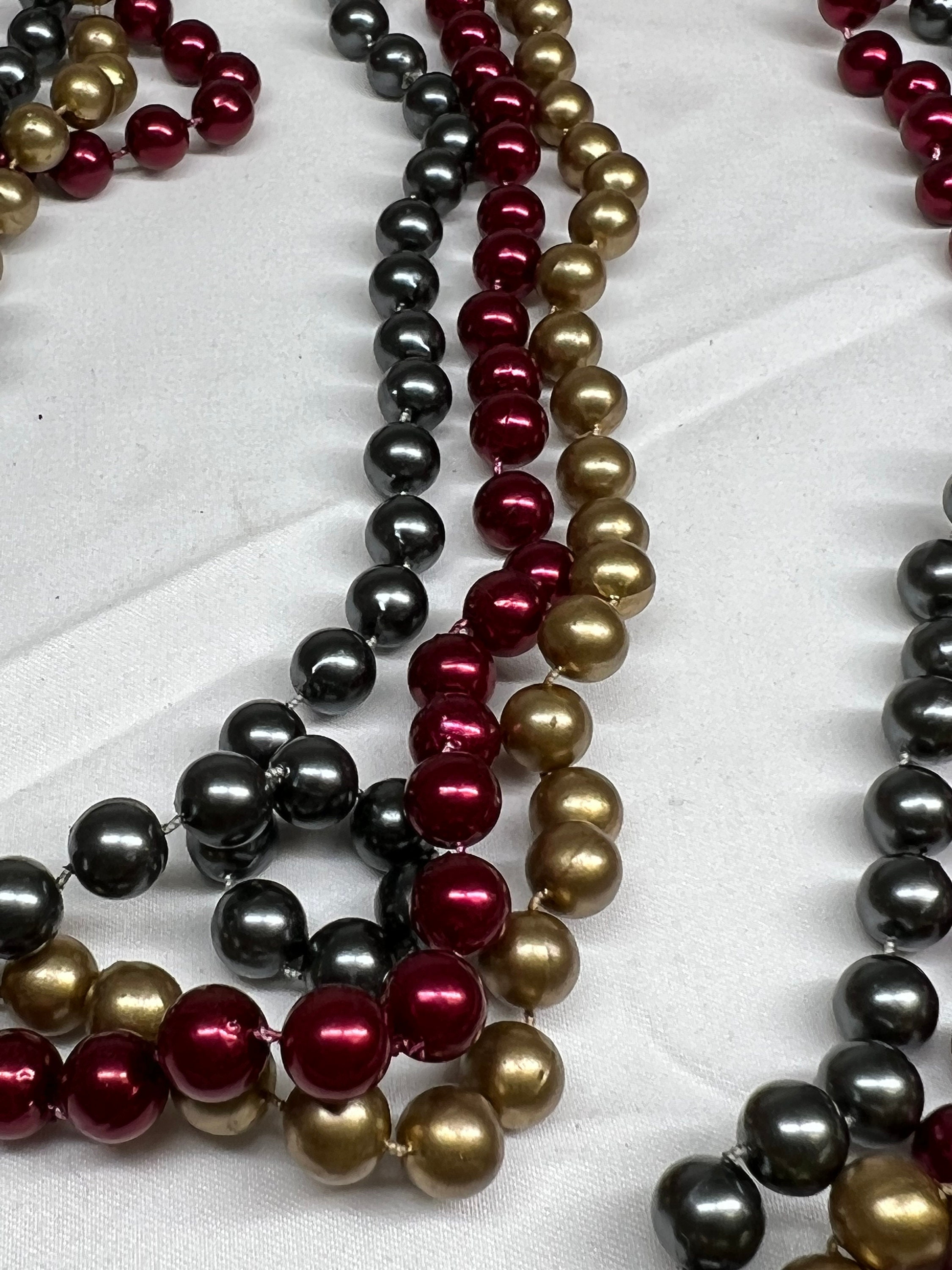  NVENF Mardi Gras Beads Charms for Jewelry Making, Gold