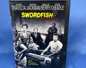 Swordfish DVD Warner Home Video John Travolta  Hugh Jackman  Halle Berry  Don Cheadle  Vinnie Jones