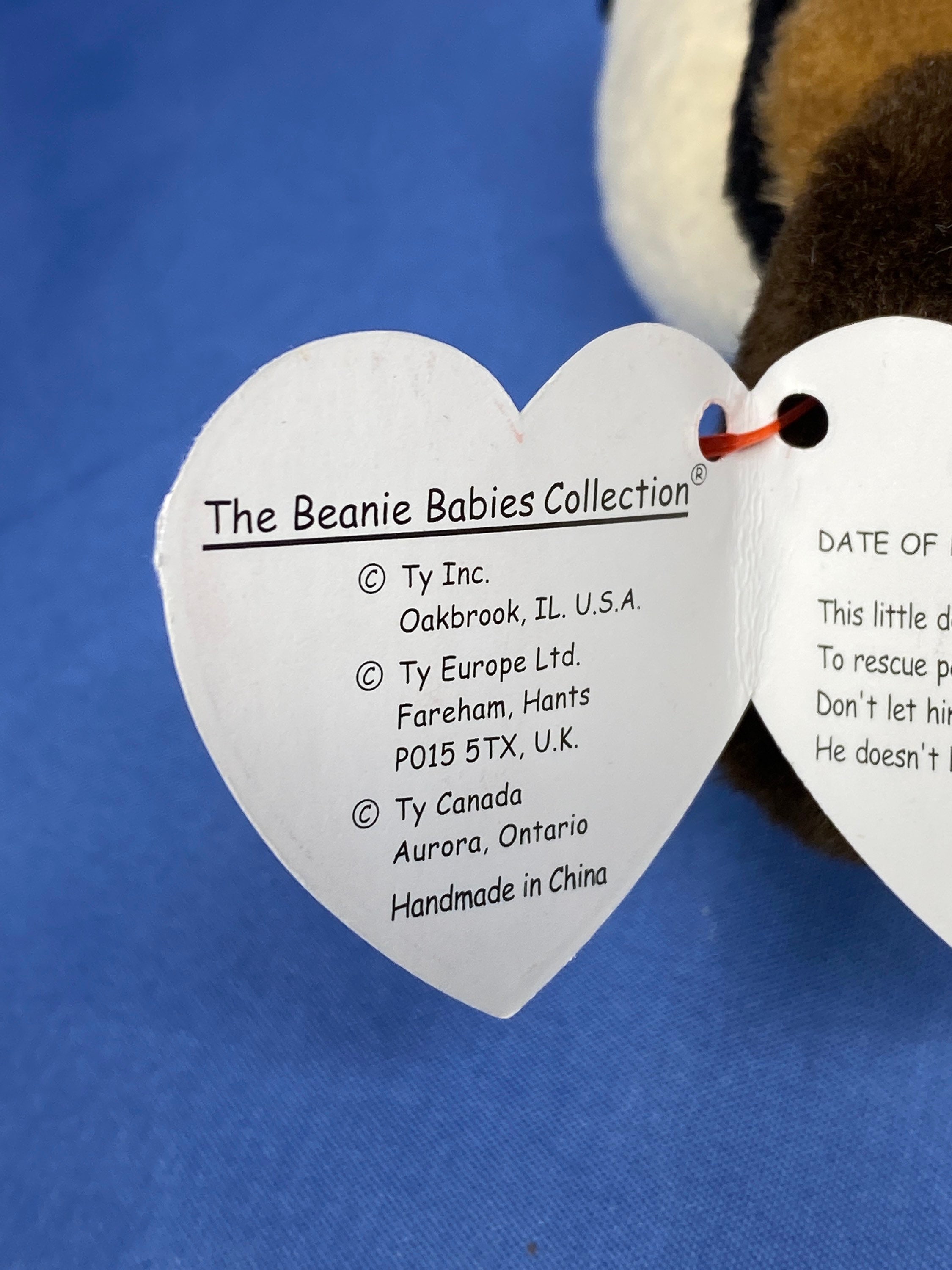 Ty Beanie Babies Bernie the St. Bernard with heart-shaped tag | Etsy