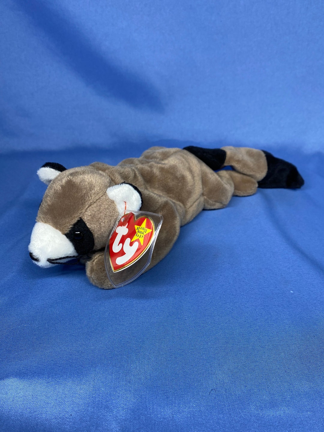 Ty Beanie Babies Ringo the Racoon With Heartshaped Tag 1995 Etsy