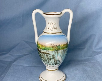 Niagara Falls Horseshoe Fall Porcelain Urn made in Germany