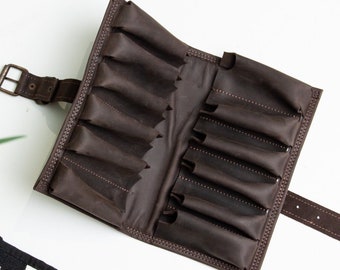 Leather harmonica case, Leather harmonica holder, Leather harmonica pouch, Custom Harmonica case, Engraved harmonica holder