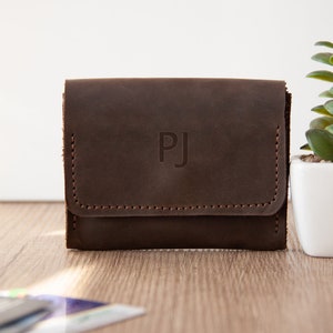 Porta-cartões de couro personalizado, Carteira de couro para homens, Porta-cartões de couro, Porta-cartões de visita para homens, Estojo para cartões de visita