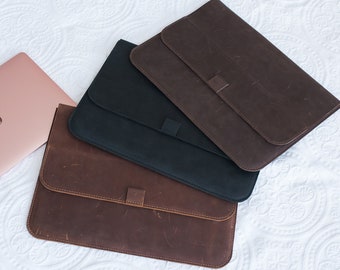 Leather laptop sleeve 13 inch, Custom laptop sleeve 14 inch, Laptop sleeve 15 inch, Laptop sleeve 16 inch, Laptop sleeve Macbook Pro 13