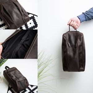 Leather shoe bag,Golf shoes bag,Shoe travel bag,Personalized shoe bag,Custom crafted shoe bag,Gifts for golfers men,Golf accessories men image 7