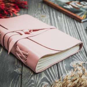 Trifold leather journal handmade, Personalized journal, Travel journal, Handbound journal, Leather notebook, Sketch book, Travels notebook image 2