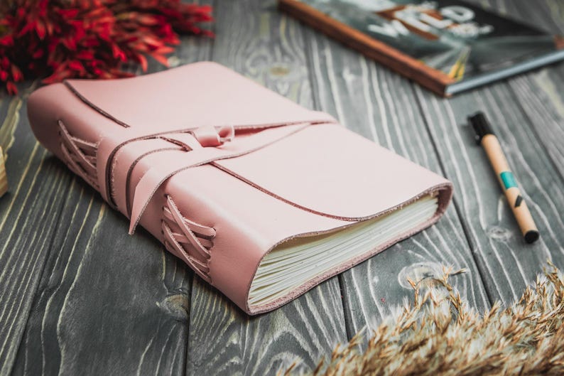 Trifold leather journal handmade, Personalized journal, Travel journal, Handbound journal, Leather notebook, Sketch book, Travels notebook image 2