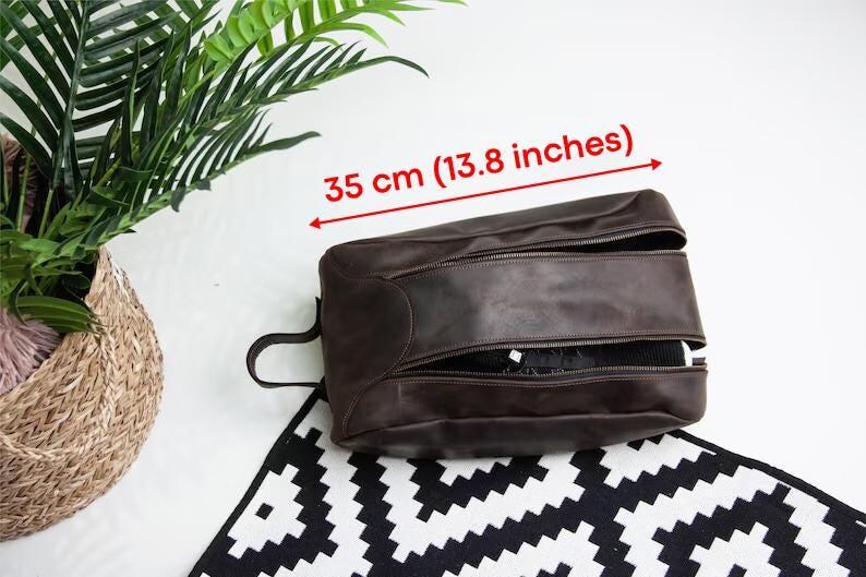 Leder Schuhbeutel für Männer, Läufer Geschenk Männer, personalisierte Schuhbeutel, Geschenk für Läufer Männer, Schuhbeutel für Reisen, Schuhbeutel Sport Bild 2