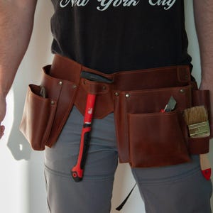 Cinturón de herramientas de carpintero, cinturón de carpintero de cuero, regalo de carpintero, bolsos de carpintero, cinturón de herramientas de cuero para hombres, cinturón de herramientas personalizado imagen 9