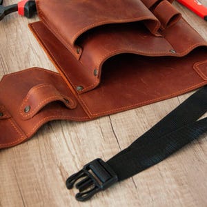 Cinturón de herramientas de carpintero, cinturón de carpintero de cuero, regalo de carpintero, bolsos de carpintero, cinturón de herramientas de cuero para hombres, cinturón de herramientas personalizado imagen 7