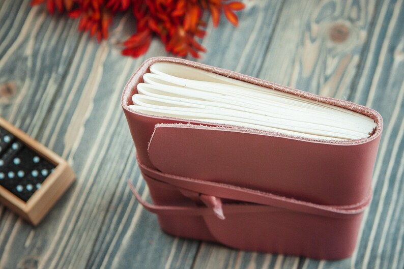 Trifold leather journal handmade, Personalized journal, Travel journal, Handbound journal, Leather notebook, Sketch book, Travels notebook image 5