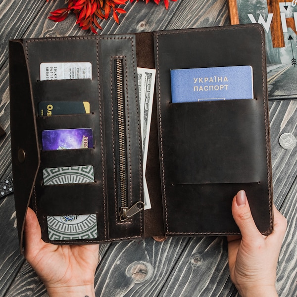 Travel wallet leather,Travel wallet,Leather travel wallet men,Passport wallet leather,Leather wallet custom,Wallet personalized long