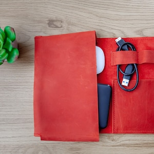 Leder Kabel Organizer, Leder Kabeltasche, Reise Kabel Organizer Tasche, Leder Tech Organizer, Personalisierter Kabel Organisator, Tech Fall