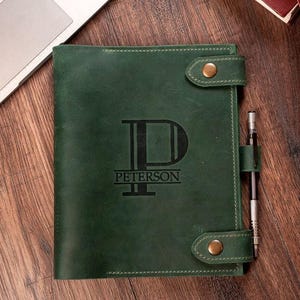 Carpeta grabada, Carpeta de cuero A5, Carpeta personalizada de 3 anillas, Funda de cuero, Carpeta A4, Carpeta de cuero A6, Tapas personalizadas