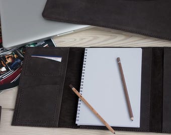 Leather journal cover refillable, Leather journal cover A4, A5, Leather notebook cover A6, Leather planner cover B6, Custom notebook cover