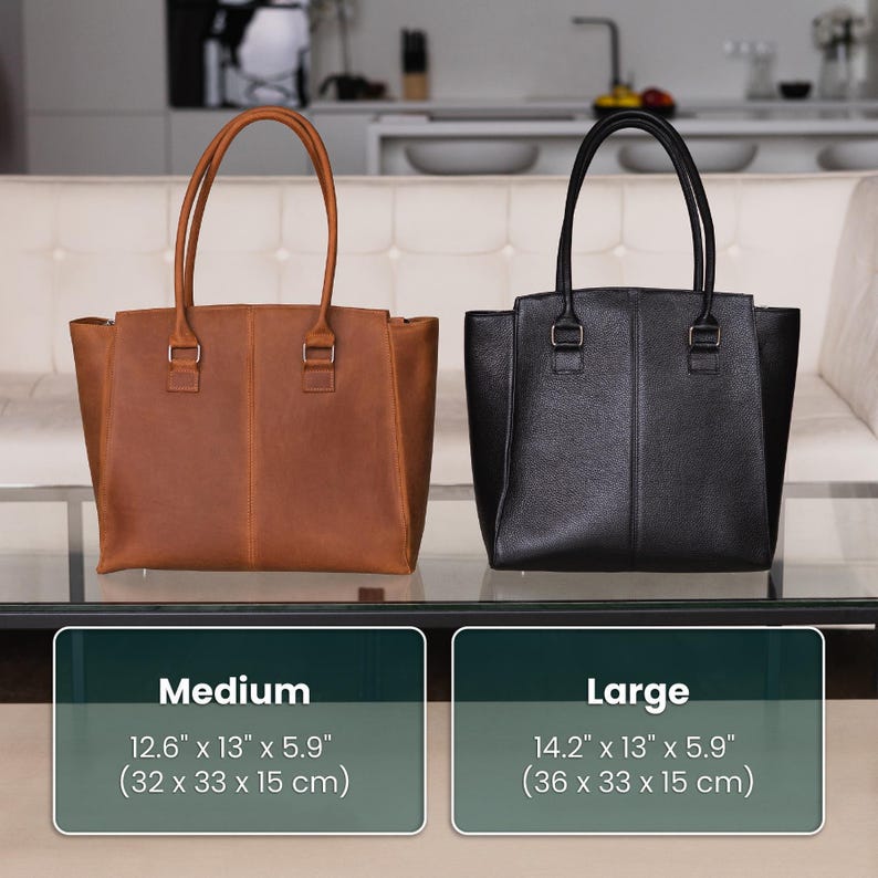 Große Leder Arbeitstasche Frauen, Große Schultertasche Frauen, Reisetasche Frauen, Tasche mit Trolley ärmel, Laptoptasche Frauen, Tote Handtasche aus Leder Bild 5