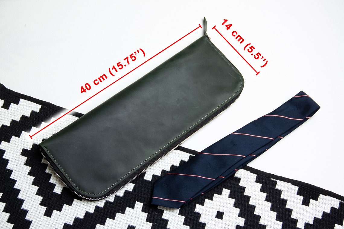 Dad Tie Case Leather Tie Case Personalized Tie Case Travel Etsy