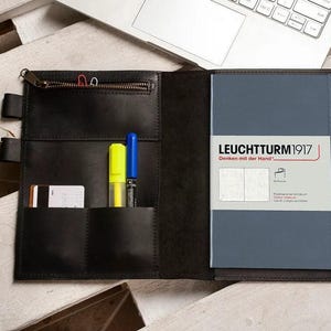 Leather Leuchtturm1917 cover, Leather notebook cover A5, Notebook cover personalized, Leather journal cover A5, Notebook cover letter size