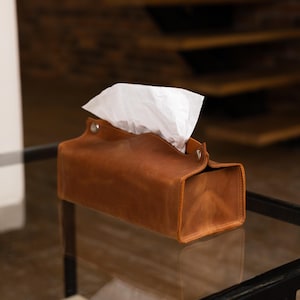 Leder Taschentücherbox Bezug, Taschentuchbox Halter nach Maß, Taschentuchbox Halter groß, Taschentuchbox Halter groß, Taschentuchhalter personalisiert