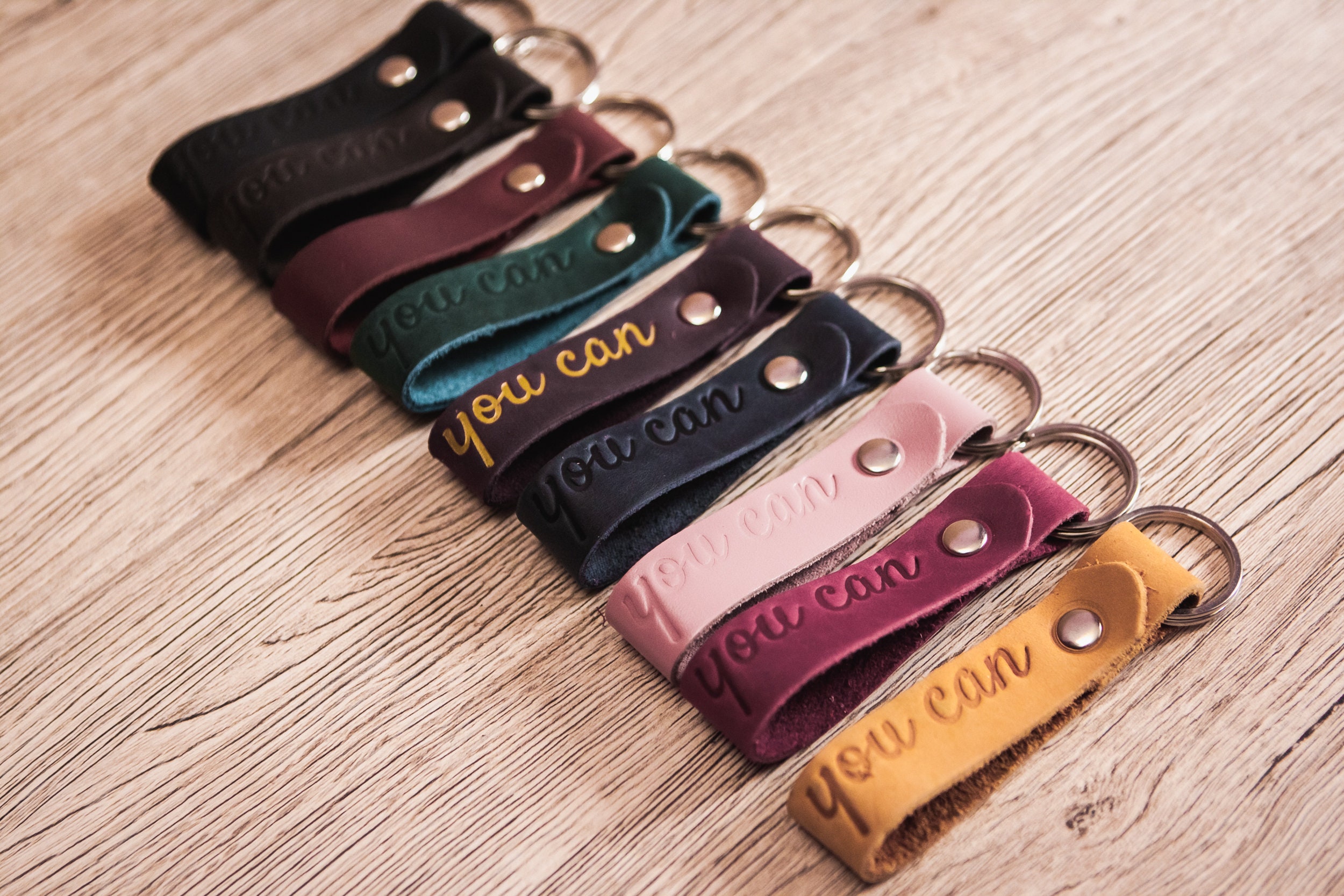 Personalized Leather Keychain for Women,custom Name Key