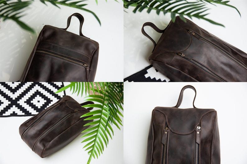 Leder Schuhbeutel für Männer, Läufer Geschenk Männer, personalisierte Schuhbeutel, Geschenk für Läufer Männer, Schuhbeutel für Reisen, Schuhbeutel Sport Bild 7