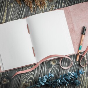 Trifold leather journal handmade, Personalized journal, Travel journal, Handbound journal, Leather notebook, Sketch book, Travels notebook image 9