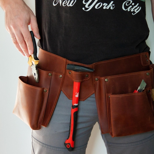 Werkzeugtaschen Gürtel,Leder Werkzeugtasche Schreiner,Leder Werkzeuggürtel Schreiner,Leder Werkzeug Gürtel Schreiner