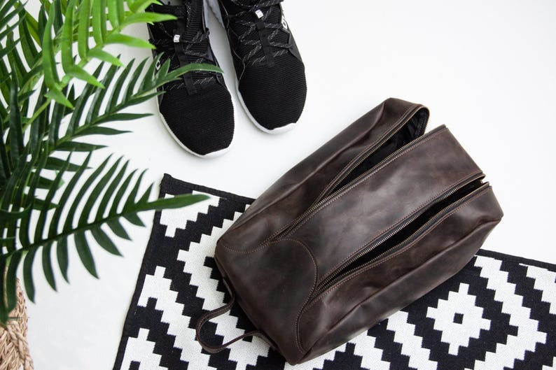 Leder Schuhbeutel für Männer, Läufer Geschenk Männer, personalisierte Schuhbeutel, Geschenk für Läufer Männer, Schuhbeutel für Reisen, Schuhbeutel Sport Bild 10