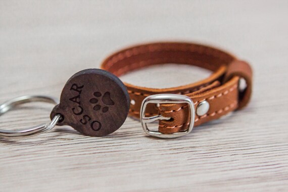 Leather cat collar,Kitten collar,Customized cat collar,Leather pet collar,Boy cat collar,Girl cat collar,Personalised cat collar