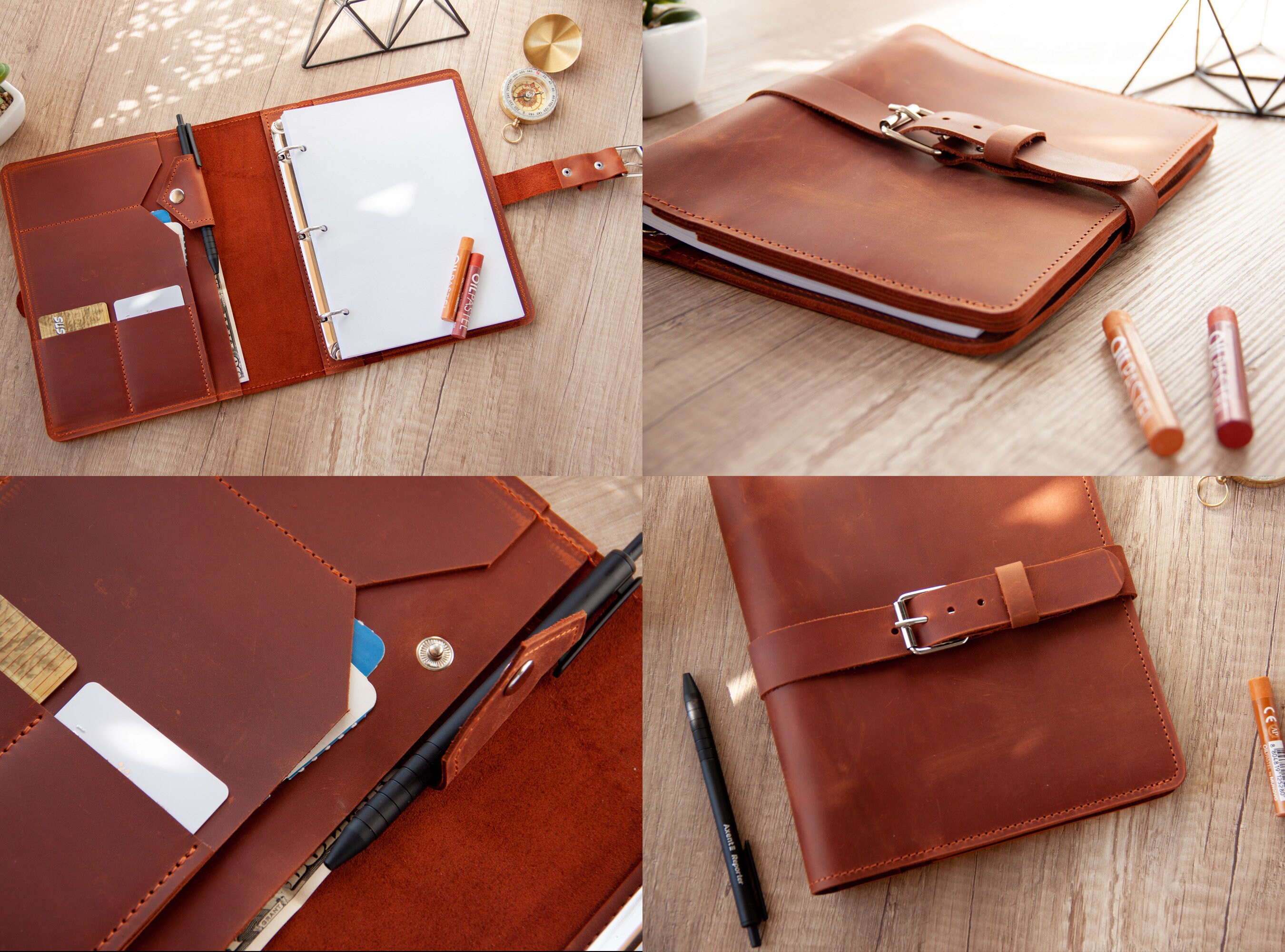 Leather Binder Personalized, Leather Binder 3 Ring, Leather Binder Portfolio,  Binder Organizer, 3 Ring Binder Portfolio, 3 Ring Binder Cover 