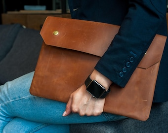 Leather document holder, Handmade a4 paper portfolio, Personalized folder with snap closure, Luxury corporate gifts, Custom business gift