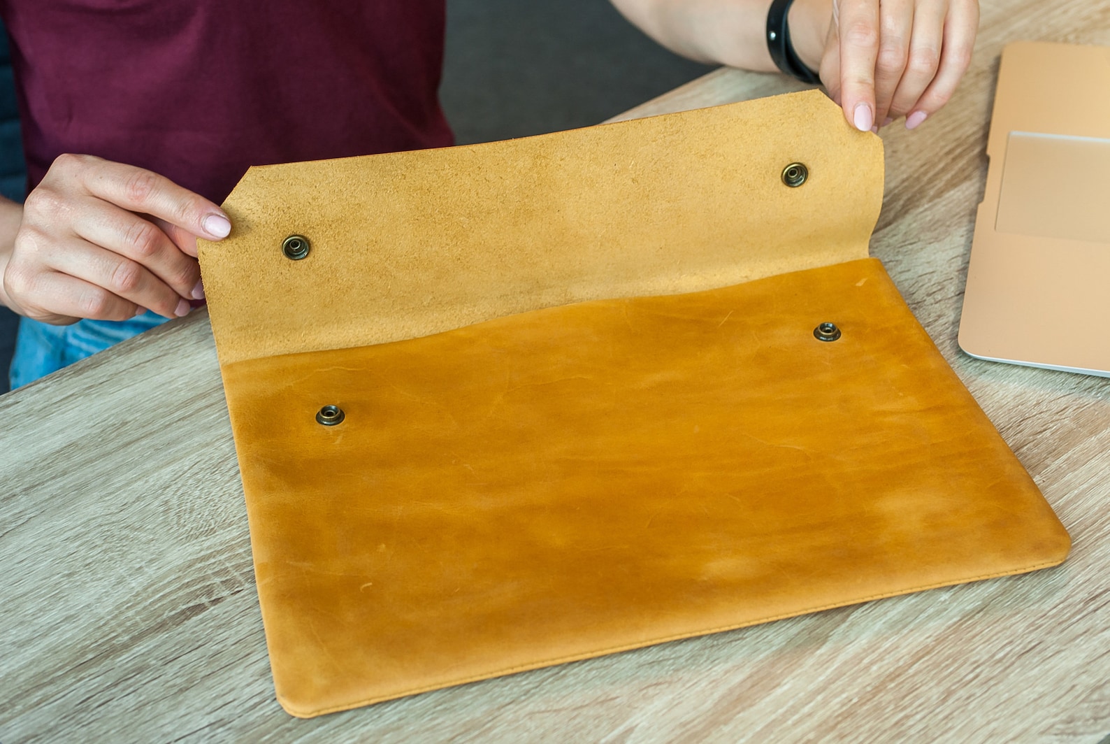 Leather Portfolio Casedocument Organizerleather Paper Etsy