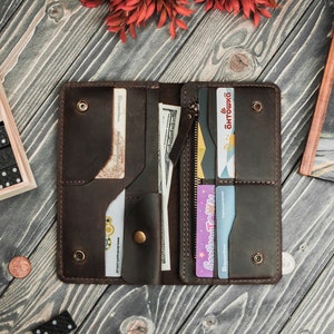 Cartera mujer con nombre, Cartera mujer grabada, Cartera mujer delgada, Cartera mujer personalizada, Cartera mujer cuero genuino, Cartera mujer hecha a mano