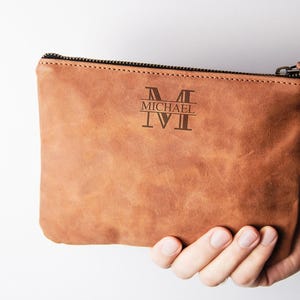 Leather golf valuables pouch, Custom golf pouch, Personalized golf pouch, Engraved golf gift, Leather golf gift, Golf gifts for boyfriend