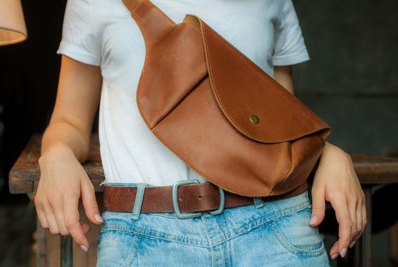 Leather Bum Bag Women Brown Fanny Pack Large Bum Bag Handmade Bum Bag Leather Waist Bag for Women Custom Bum Bag Handmade Belt Bag Etsy UK