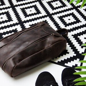 Leder Schuhbeutel für Männer, Läufer Geschenk Männer, personalisierte Schuhbeutel, Geschenk für Läufer Männer, Schuhbeutel für Reisen, Schuhbeutel Sport Bild 9