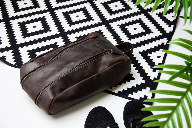 Leder Schuhbeutel für Männer, Läufer Geschenk Männer, personalisierte Schuhbeutel, Geschenk für Läufer Männer, Schuhbeutel für Reisen, Schuhbeutel Sport Bild 9