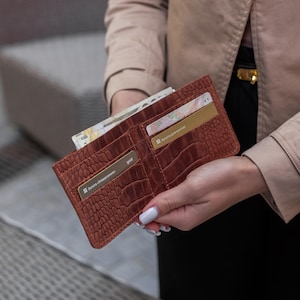 Cartera de cuero para hombre, Cartera delgada, Cartera hecha a mano, Cartera para hombre, Cartera Coach para hombre, La mejor cartera para hombre, La cartera más delgada para hombre