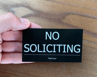 Magnet - No soliciting (Black)
