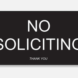 Magnet - No soliciting (Black)