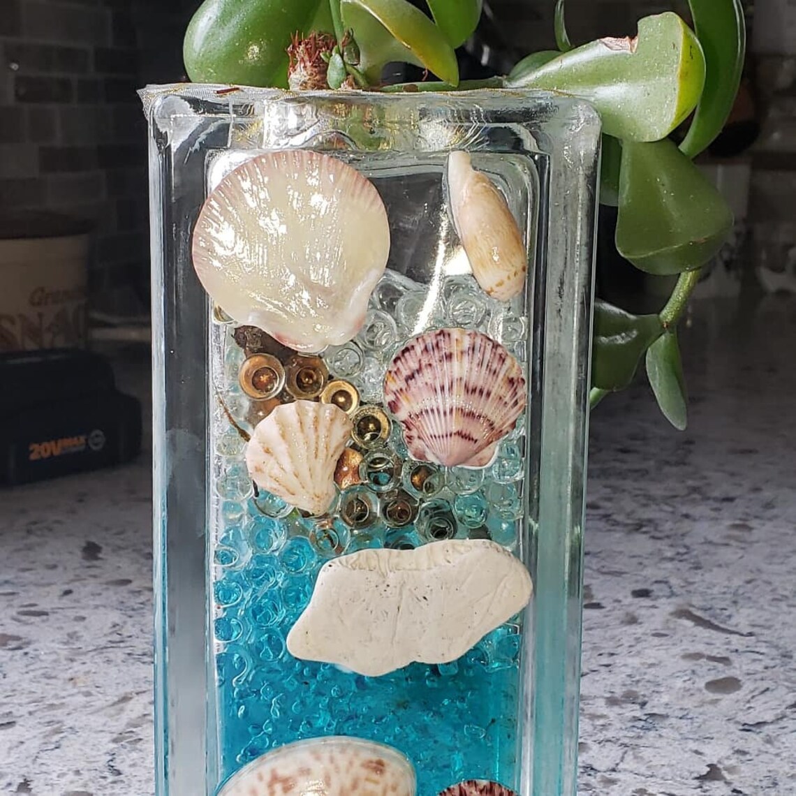 Glass block lights Etsy