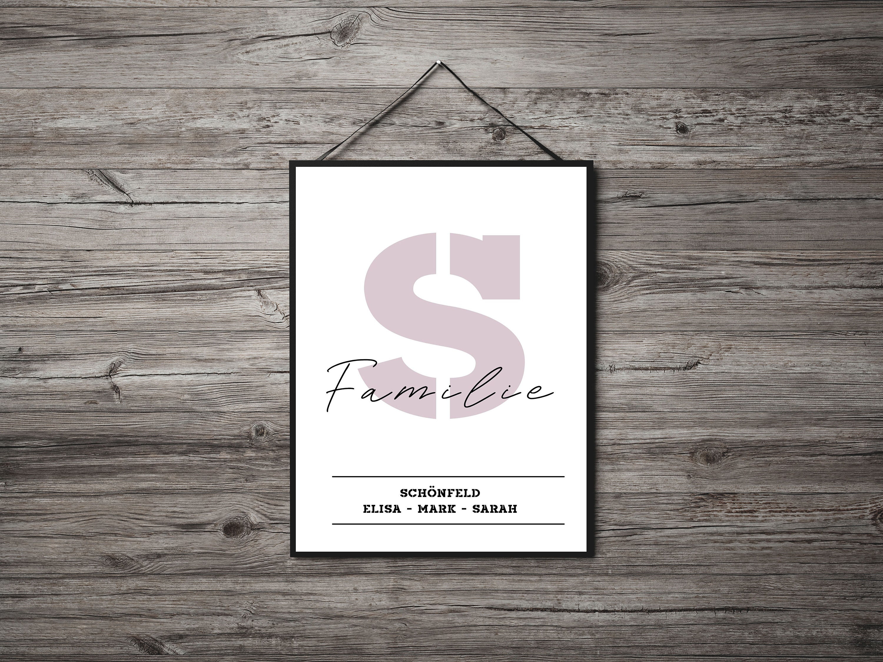 Surname Poster family Poster personalized Poster for Family With Name ...