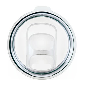 May include: Clear plastic lid with a silicone seal and a slider to open and close the lid. The lid is designed to fit on a tumbler or travel mug.