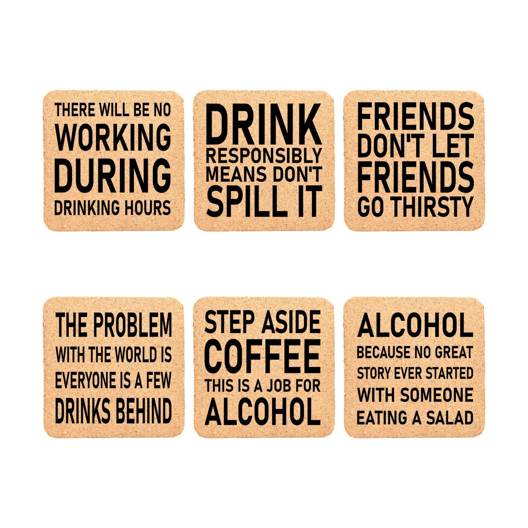 Laser Engraved Funny Drinking Sayings Coasters Cork Coasters - Etsy Laser Engraved Funny Drinking Sayings Coasters Cork Coasters - Etsy